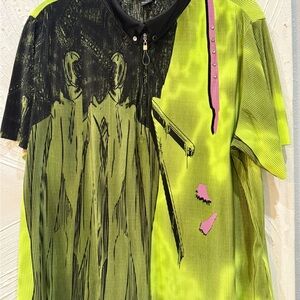 Jamie Sadock Lime and Black Graphic Top